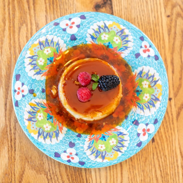 Neapolitan Peanut Flan.