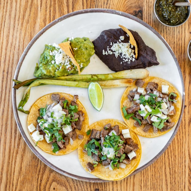 Rib Eye Tacos Platter.