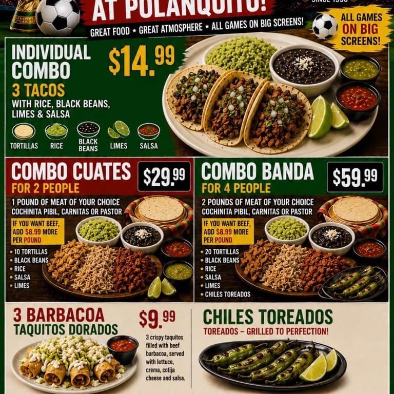 Watch the World Cup at Polanquito! 🏆